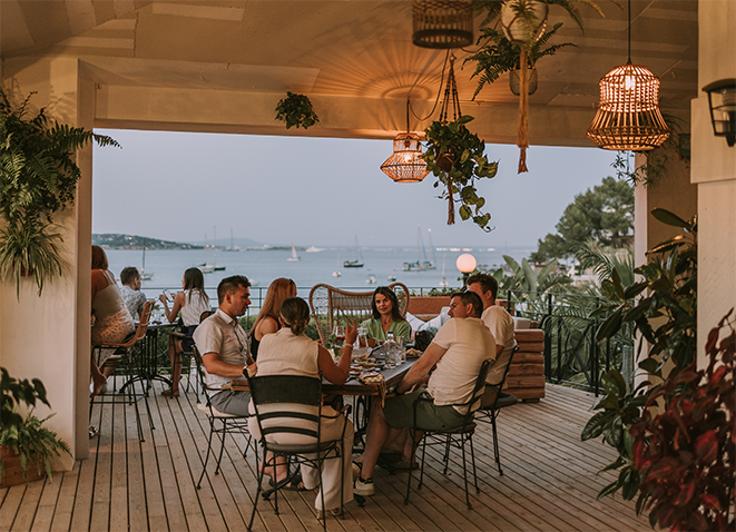 Our Terraces over look the stunning sea.